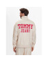 Tommy Jeans Bluză Pinstripe DM0DM16360 Bej Relaxed Fit - Pled.ro