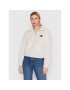 Tommy Jeans Bluză Plush Badge Quarter Zip DW0DW11816 Bej Boxy Fit - Pled.ro