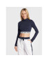 Tommy Jeans Bluză Crop Logo DW0DW13495 Bleumarin Regular Fit - Pled.ro