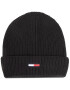 Tommy Jeans Căciulă Tjm Basic Flag Rib Beanie AM0AM05191 Negru - Pled.ro