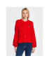 Tommy Jeans Cardigan Badge Cable DW0DW14263 Roșu Oversize - Pled.ro