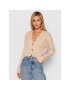 Tommy Jeans Cardigan Crop Essential DW0DW10333 Bej Regular Fit - Pled.ro