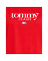 Tommy Jeans Curve Tricou Essential Logo DW0DW14559 Roșu Regular Fit - Pled.ro