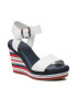 Tommy Jeans Espadrile Colored Laces High Wedge EN0EN01439 Alb - Pled.ro