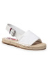 Tommy Jeans Espadrile Essential Flat Sandal EN0EN01437 Alb - Pled.ro