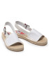 Tommy Jeans Espadrile Essential Flat Sandal EN0EN01437 Alb - Pled.ro