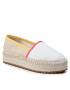 Tommy Jeans Espadrile Flatform Espadrille EN0EN01832 Alb - Pled.ro