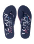 Tommy Jeans Flip flop Rubber Thong Mid Beach Sandal EN0EN01301 Bleumarin - Pled.ro