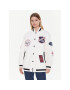 Tommy Jeans Geacă bomber Letterman DW0DW14940 Alb Oversize - Pled.ro