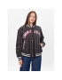 Tommy Jeans Geacă bomber Pinstripe Letterman DW0DW15336 Negru Relaxed Fit - Pled.ro