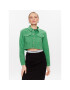 Tommy Jeans Geacă de blugi DW0DW15666 Verde Cropped Fit - Pled.ro