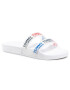 Tommy Jeans Șlapi Double Strap Pool Slide EN0EN01304 Alb - Pled.ro