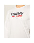 Tommy Jeans Longsleeve Corp Logo Tee DM0DM09487 Alb Regular Fit - Pled.ro