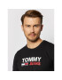 Tommy Jeans Longsleeve Corp Logo Tee DM0DM09487 Negru Regular Fit - Pled.ro