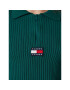 Tommy Jeans Pulover Badge DW0DW14260 Verde Slim Fit - Pled.ro