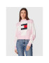 Tommy Jeans Pulover Checker Flag DW0DW14316 Roz Relaxed Fit - Pled.ro