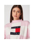 Tommy Jeans Pulover Checker Flag DW0DW14316 Roz Relaxed Fit - Pled.ro