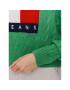 Tommy Jeans Pulover DW0DW14261 Verde Regular Fit - Pled.ro