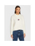 Tommy Jeans Pulover DW0DW14320 Écru Cropp Fit - Pled.ro