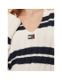 Tommy Jeans Pulover DW0DW17321 Écru Boxy Fit - Pled.ro