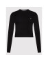 Tommy Jeans Pulover Essential Rib DW0DW11713 Negru Slim Fit - Pled.ro