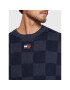 Tommy Jeans Pulover Skater Checkerboard DM0DM15069 Bleumarin Relaxed Fit - Pled.ro