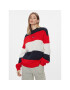 Tommy Jeans Pulover Tjw Colorblock Sweater DW0DW17495 Bleumarin Regular Fit - Pled.ro