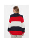 Tommy Jeans Pulover Tjw Colorblock Sweater DW0DW17495 Bleumarin Regular Fit - Pled.ro