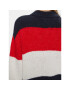 Tommy Jeans Pulover Tjw Colorblock Sweater DW0DW17495 Bleumarin Regular Fit - Pled.ro