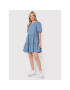 Tommy Jeans Rochie de blugi Tiered Chambray DW0DW13832 Albastru Regular Fit - Pled.ro