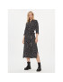 Tommy Jeans Rochie tip cămașă Tjw Ditsy Belted Midi Dress Ext DW0DW17419 Negru Regular Fit - Pled.ro