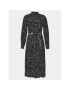 Tommy Jeans Rochie tip cămașă Tjw Ditsy Belted Midi Dress Ext DW0DW17419 Negru Regular Fit - Pled.ro