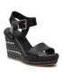 Tommy Jeans Sandale Colored Laces High Wedge EN0EN01439 Negru - Pled.ro