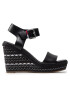 Tommy Jeans Sandale Colored Laces High Wedge EN0EN01439 Negru - Pled.ro