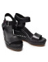 Tommy Jeans Sandale Colored Laces High Wedge EN0EN01439 Negru - Pled.ro