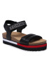 Tommy Jeans Sandale Flag Outsole Sandal EN0EN02122 Negru - Pled.ro