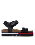 Tommy Jeans Sandale Flag Outsole Sandal EN0EN02122 Negru - Pled.ro