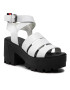 Tommy Jeans Sandale Heeled leather Sandal EN0EN01803 Alb - Pled.ro