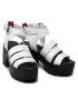 Tommy Jeans Sandale Heeled leather Sandal EN0EN01803 Alb - Pled.ro