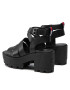 Tommy Jeans Sandale Heeled Leather Sandal EN0EN01803 Negru - Pled.ro