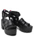 Tommy Jeans Sandale Heeled Leather Sandal EN0EN01803 Negru - Pled.ro