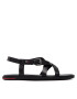 Tommy Jeans Sandale Leather Sandal EN0EN01809 Negru - Pled.ro