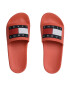 Tommy Jeans Șlapi Flag Pool Slide EN0EN02351 Coral - Pled.ro