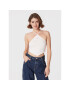 Tommy Jeans Top Party DW0DW14888 Alb Regular Fit - Pled.ro