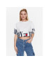 Tommy Jeans Tricou Archive 2 DW0DW15460 Alb Oversize - Pled.ro