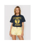 Tommy Jeans Tricou Bxy Crop Cracked Logo DW0DW09817 Bleumarin Cropped Fit - Pled.ro