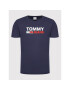 Tommy Jeans Tricou Corp Logo DM0DM15379 Bleumarin Regular Fit - Pled.ro