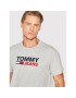 Tommy Jeans Tricou Corp Logo DM0DM15379 Gri Regular Fit - Pled.ro