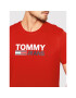 Tommy Jeans Tricou Corp Logo DM0DM15379 Roșu Regular Fit - Pled.ro