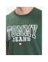 Tommy Jeans Tricou DM0DM16831 Verde Regular Fit - Pled.ro